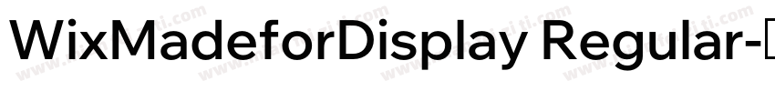 WixMadeforDisplay Regular字体转换